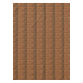 ブラウンの木製の素朴なパターン テーブルクロス (正面)