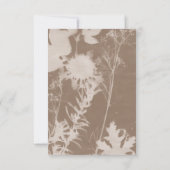 ブラウンの植物の結婚式のrsvpカード、応答カード 出欠カード (裏面)