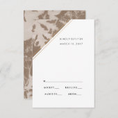 ブラウンの植物の結婚式のrsvpカード、応答カード 出欠カード (正面/裏面)