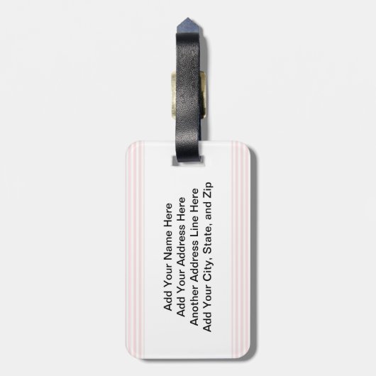 ブラウンの毛のメスの棒の姿のナース ラゲッジタグ (裏面縦)