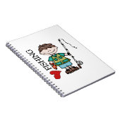 ブラウンの毛の男の子I愛魚釣り ノートブック (右側)