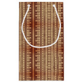 ブラウンの民族の質 スモールペーパーバッグ (裏面)