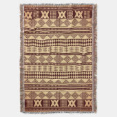 ブラウンの民族の質 スローブランケット (正面縦)