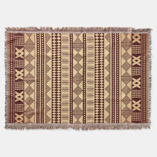 ブラウンの民族の質 スローブランケット (正面)