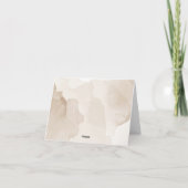 ブラウンの水彩テディベア ベビーシャワー サンキューカード (裏面)