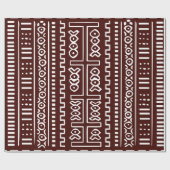 ブラウンの泥の布パターン ラッピングペーパー (フラット)