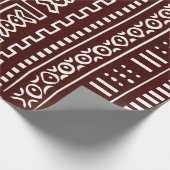 ブラウンの泥の布パターン ラッピングペーパー (角)