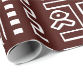 ブラウンの泥の布パターン ラッピングペーパー (ロールコーナー)