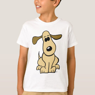 ブラウンの漫画の子犬 Tシャツ
