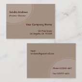 ブラウンの灰色の円 名刺 (正面/裏面)