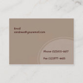 ブラウンの灰色の円 名刺 (裏面)