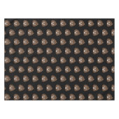 ブラウンの熱狂するで間抜けなウンチEmoji テーブルクロス (正面(横))