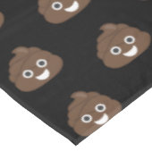 ブラウンの熱狂するで間抜けなウンチEmoji テーブルクロス (アングル)