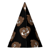 ブラウンの熱狂するで間抜けなウンチEmoji パーティーハット (裏面)