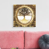 ブラウンの生命の木 キャンバスプリント (インサイチュ (リビング))
