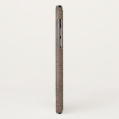 ブラウンの男らしい最小主義の革モノグラムの Case-Mate iPhoneケース (裏面/左)