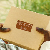 ブラウンの発送ラベル上のビジネスブランド ラベル