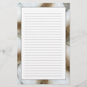 ブラウンの白い球体及び円 便箋