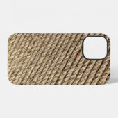 ブラウンの籐マット iPhoneケース (裏面横)