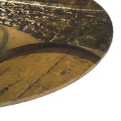 ブラウンの素朴なワイン貯蔵室のバレル カッティングボード (角)