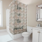 ブラウンの緑の葉は住んでいます シャワーカーテン (インサイチュ)