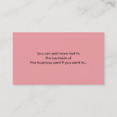 ブラウンの美しい髪の女性3 -ファンタジーの名刺 名刺 (裏面)