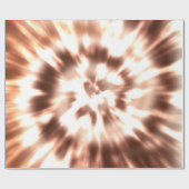 ブラウンの腰回りが大きな平和レトロの絞り染めのカラフルBoho ラッピングペーパー (フラット)