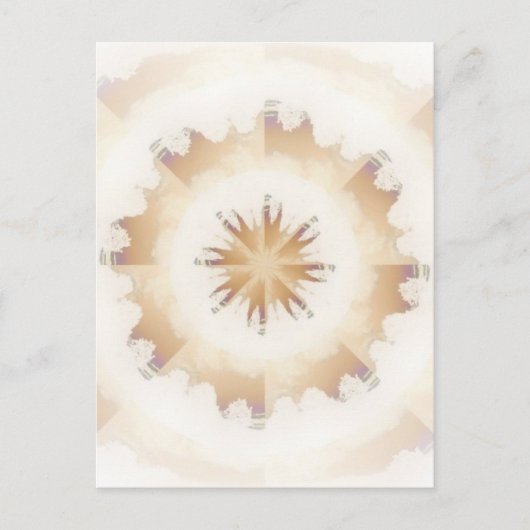 ブラウンの自然の万華鏡のように千変万化するパターン ポストカード (正面)