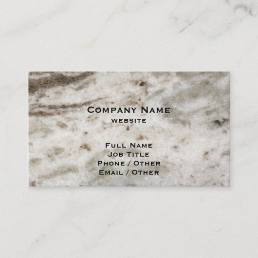 ブラウンの花こう岩の名刺 名刺 (正面)