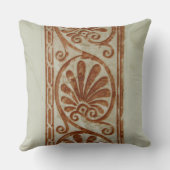 ブラウンの装飾用の地中海のなボーダー クッション (裏面)