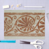 ブラウンの装飾用の地中海のなボーダー 薄葉紙 (クラフト)