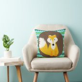 ブラウンの装飾用クッションの金ゴールドのシェブロンのキツネ クッション (椅子)