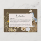 ブラウンの詳細に結婚咲く野草 エンクロージャーカード (正面)