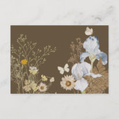 ブラウンの詳細に結婚咲く野草 エンクロージャーカード (裏面)
