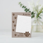 ブラウンの足の誕生日 招待状 (スタンド正面)