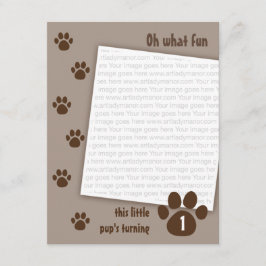 ブラウンの足の誕生日 招待状