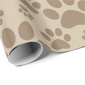 ブラウンの足はパターンを印刷します ラッピングペーパー (ロールコーナー)