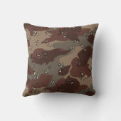 ブラウンの迷彩柄 クッション (裏面)