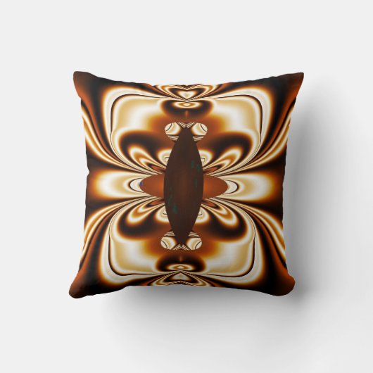 ブラウンの金ゴールドの枕 クッション (裏面)