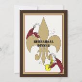 ブラウンの金ゴールドのCrawfishの沸騰イベントの招待状 招待状 (裏面)