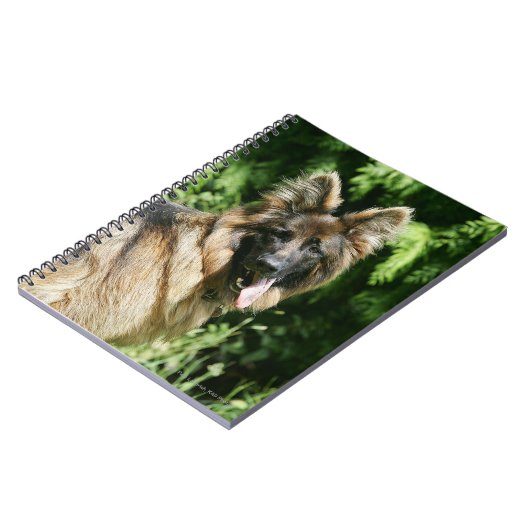 ブラウンの長い髪のジャーマン・シェパード1 ノートブック (左側)