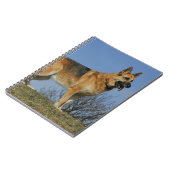 ブラウンの長い髪のジャーマン・シェパード2 ノートブック (左側)