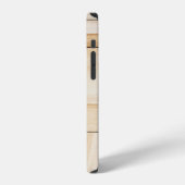 ブラウンの陶器タイルのコラージュ iPhoneケース (左側面)