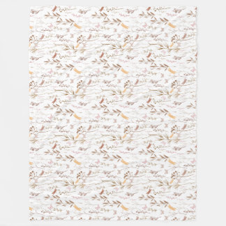 ブラウンの雑草ガーデン フリースケット フリースブランケット