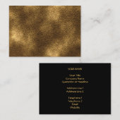 ブラウンの革の写真 名刺 (正面/裏面)