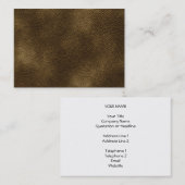 ブラウンの革の写真 名刺 (正面/裏面)