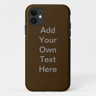 ブラウンの革をカスタマイズ iPhone 11 ケース