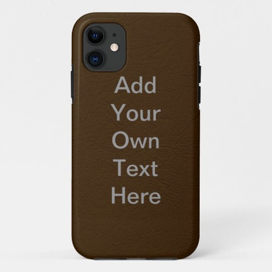 ブラウンの革をカスタマイズ Case-Mate iPhoneケース (裏面)