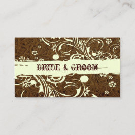 ブラウンの革座席表 プレイスカード