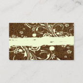 ブラウンの革座席表 プレイスカード (裏面)